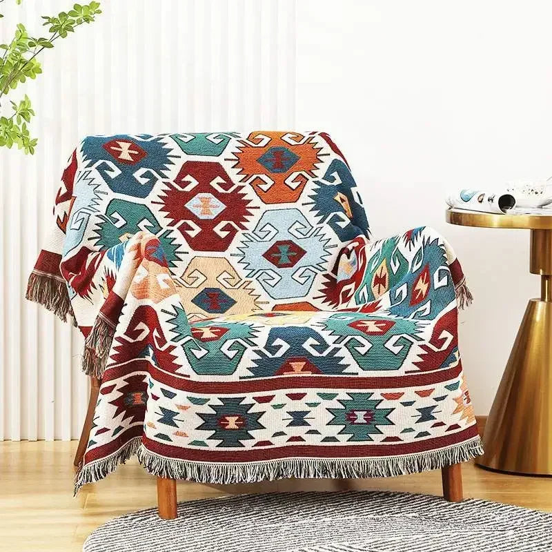 DecorBites™ Gothic Thread Double-sided Tapestry Blanket - Versatile Homestay and Outdoor Decoration