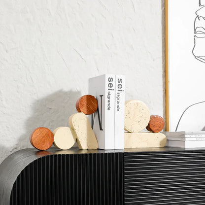 DecorBites™ Artesanías de resina con círculos geométricos - Figuras de piedra ahuecadas