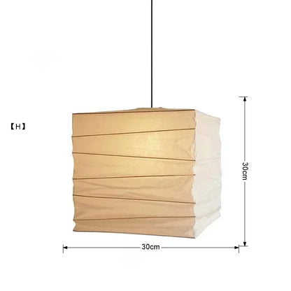 DecorBites™ Japanese Wabi Sabi Pendant Light LED E27 Noguchi Akari Rice Paper Ceiling Hanging