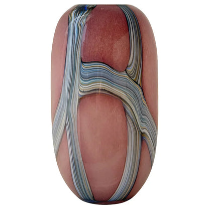 Jarrón de vidrio con diseño geométrico irregular y grafiti DecorBites™ para arreglos florales y decoración del hogar