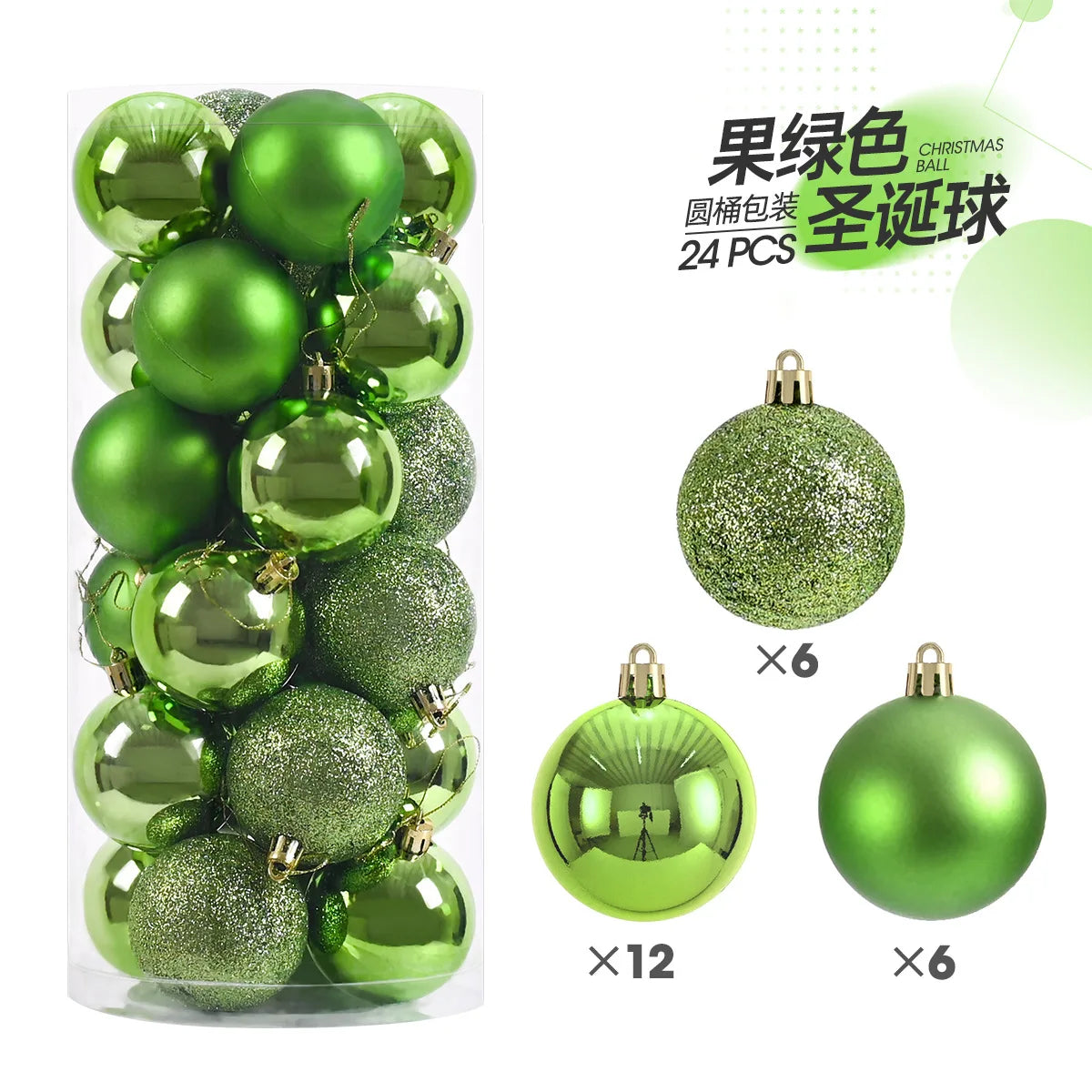 24pcs 3cm Christmas Balls Christmas Tree Ornaments Ball Xmas Hanging Tree Pendants Home Party Christmas Tree Decor New Year Gift