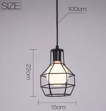 DecorBites™ Iron Pendant Lights for Dining Room, Cafe, Clothing Store - Industrial Retro Loft Style