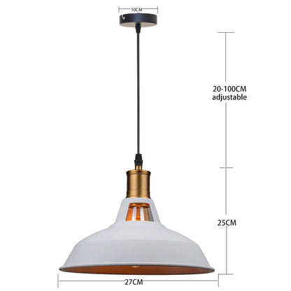 DecorBites™ Industrial Farmhouse Black Pendant Light for Kitchen - E27 Based