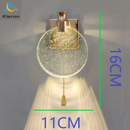 Lámpara de pared LED de cristal DecorBites™ para decoración de dormitorio y sala de estar