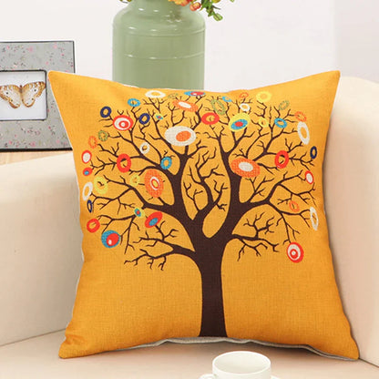 DecorBites™ Abstract Tree Flower Pattern Pillow Cover for Home Decor