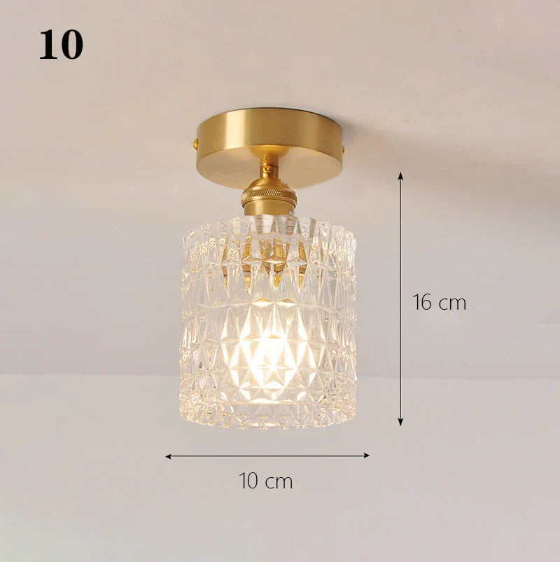 DecorBites™ Glass Shade Pendant Ceiling Lamp for Kitchen Aisle Bedroom LED Lights Fixtures