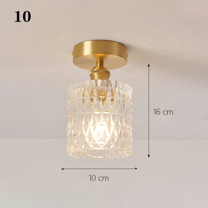 DecorBites™ Glass Shade Pendant Ceiling Lamp for Kitchen Aisle Bedroom LED Lights Fixtures