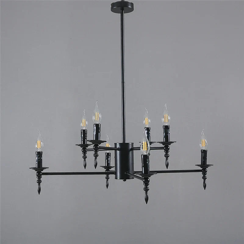 DecorBites™ Iron Art LED Candle Chandelier Pendant Light for Living Room & Kitchen