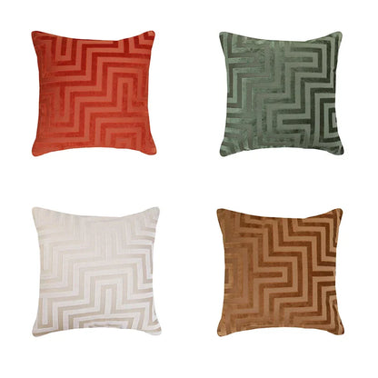 غطاء وسادة فاخر مزدوج الجوانب بتصميم هندسي من ديكوربايتس™