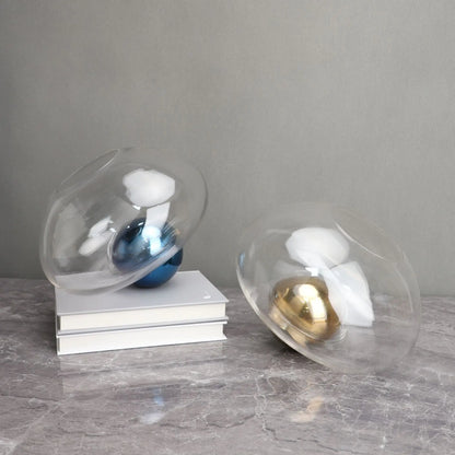 DecorBites™ Golden Ball Glass Vase for Hydroponic Flower Arrangement