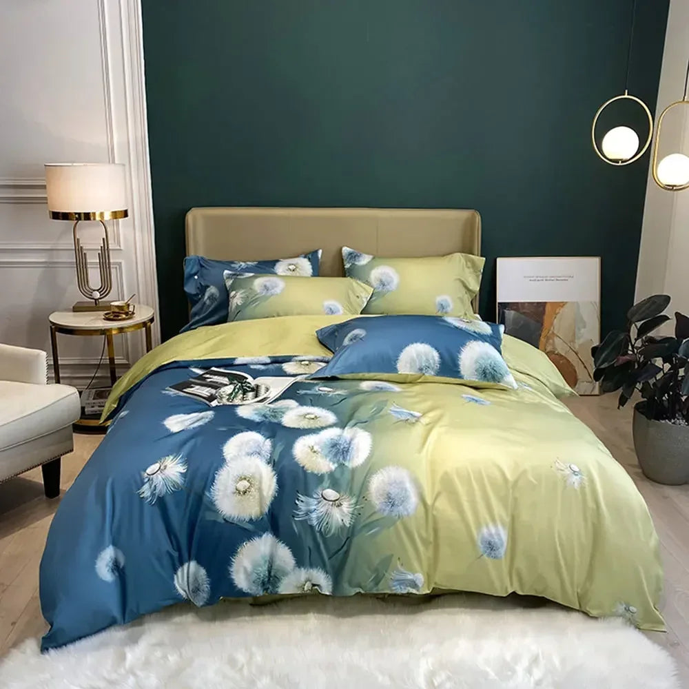 DecorBites™ Egyptian Cotton Bedding Set - Queen King Full Size Duvet Cover Sheet Pillowcase