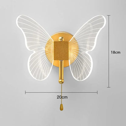 DecorBites™ Butterfly Wall Lamp: Nordic Style Indoor Lighting Fixture for Bedroom and Living Room