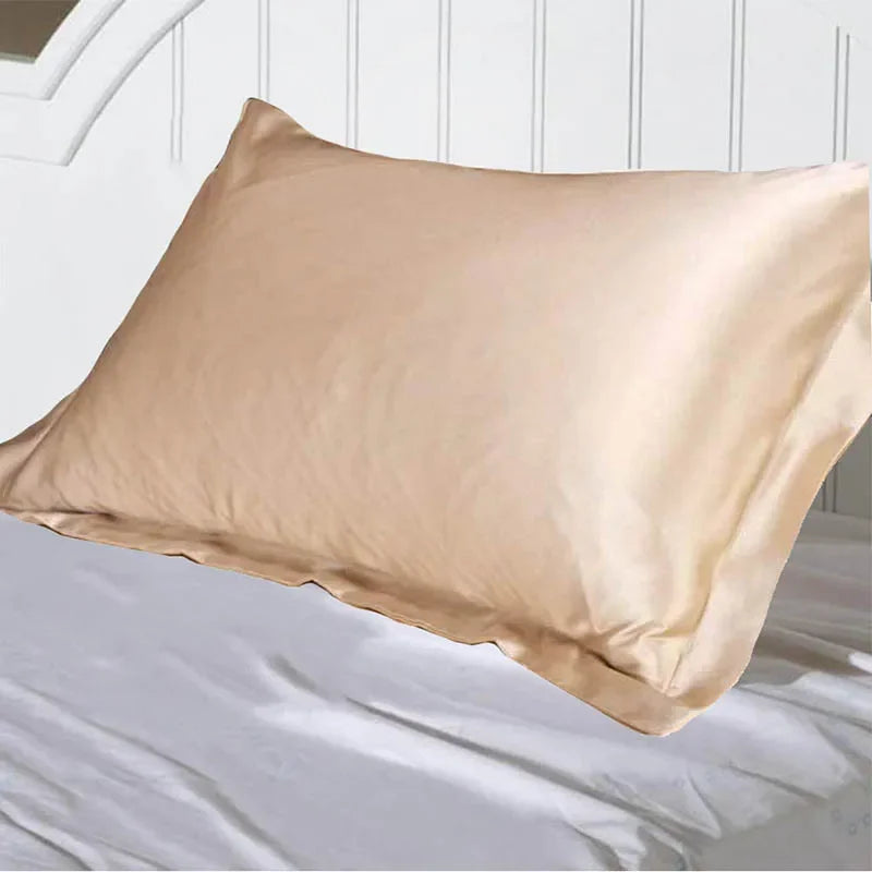 Decobites Soft Satin Pillowcase Set of 1, 48x74cm, Pure Emulation Silk, Solid Color