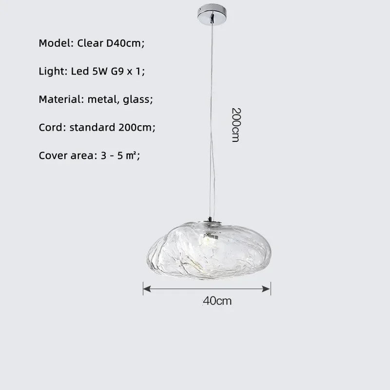 DecorBites™ Glass LED Chandelier Lighting for Modern Stairs, Dining Room, and Home Bar