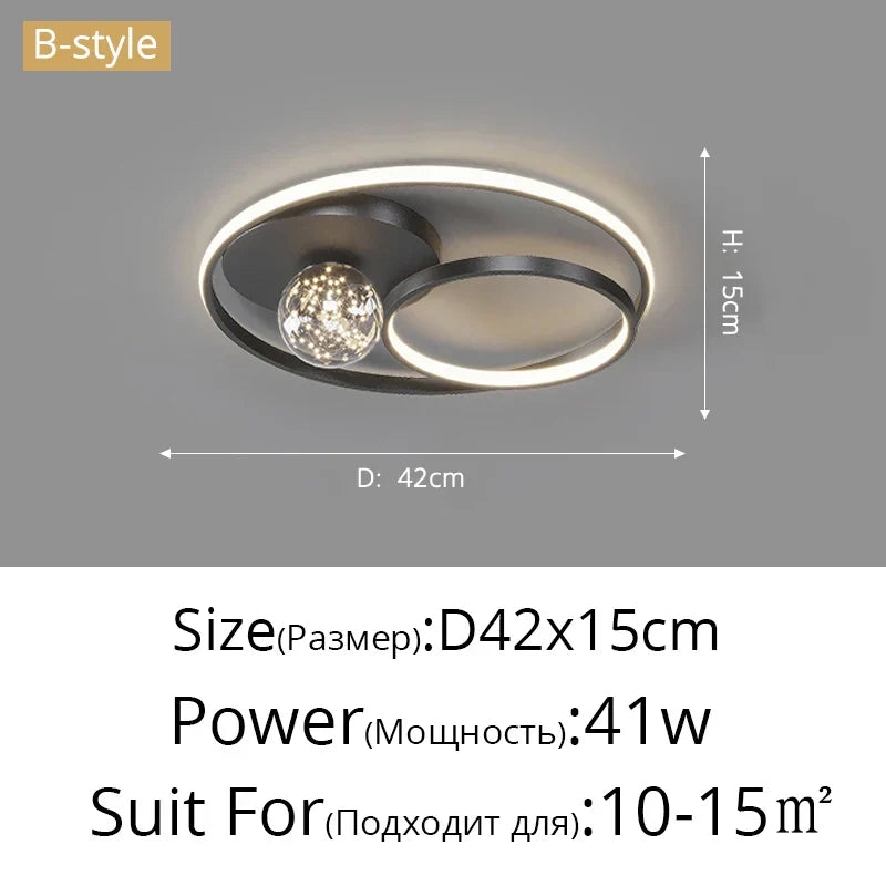 Lámpara de techo DecorBites™ Gypsophila: Lámpara de techo moderna para sala de estar, dormitorio, hogar.