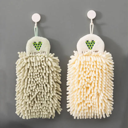 DecorBites™ Embroidered Microfiber Hand Towel: Soft, Quick Dry, Portable for Kitchen, Bathroom, Travel