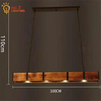 DecorBites™ Industrial Wood Pendant Lights for Home Decor, Restaurant, Bar, Cafe