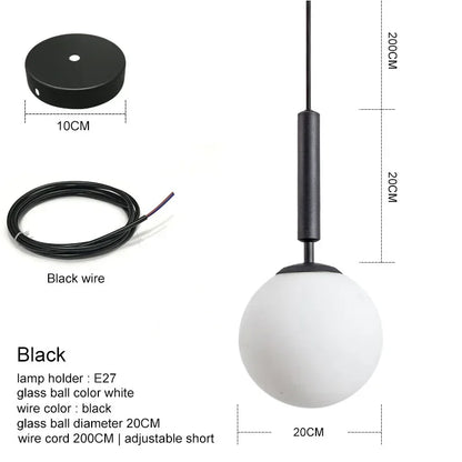 Lámparas colgantes de bola de cristal DecorBites™ para comedor y dormitorio