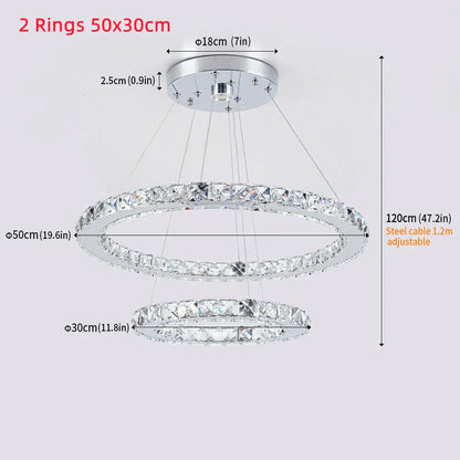 DecorBites™ Crystal Chandelier Pendant Lamp for Dining Room and Bedroom
