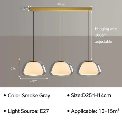 Lámpara colgante DecorBites™ de cristal con diseño minimalista y lujoso para el salón