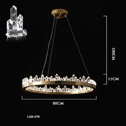ثريا Arrow Crystal LED من DecorBites™: إضاءة منزلية عصرية لغرفة المعيشة وطاولة الطعام وغرفة النوم