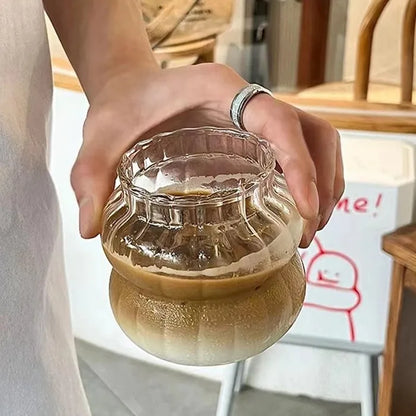 DecorBites™ Glass Cocktail Cups Set, Pink Juice & Water Cup, Nordic Style Design