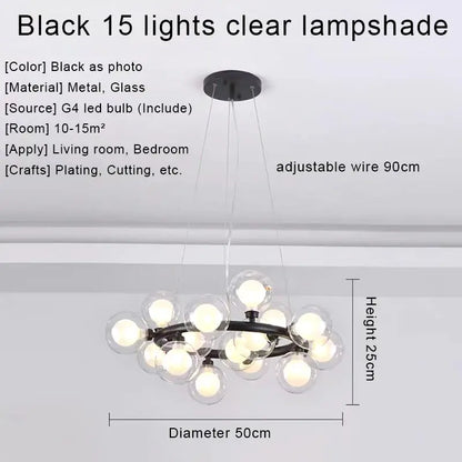 DecorBites™ Gold LED Chandelier, Modern Pendant Light for Living Room, Kitchen, Bedroom, Dining Room