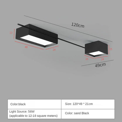 DecorBites™ Black Nordic LED Ceiling Lights Chandeliers for Modern Living Room Decoration