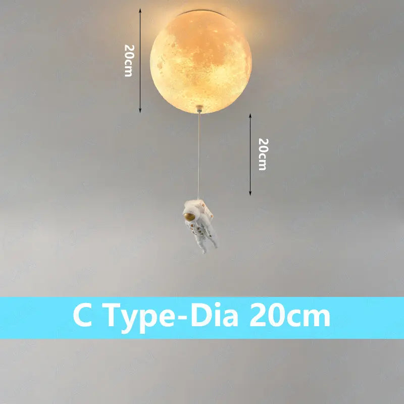 DecorBites™ Astronaut Globe Ceiling Light for Kids Room - 18cm/20cm/25cm