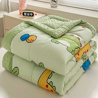 DecorBites™ Cartoon Pattern Summer Comforter: Skin-Friendly Breathable Quilt for Kids & Adults