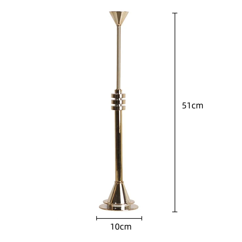 DecorBites™ Gold Geometric Candle Holder Candelabrum for Wedding Centerpieces and Home Decoration