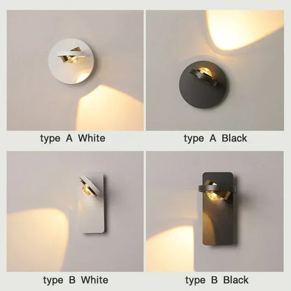DecorBites™ LED Rotatable Wall Lamp for Bedroom Living Room - Modern Indoor Wall Sconces
