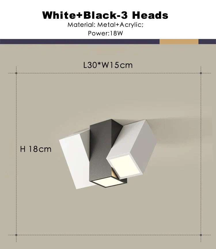 DecorBites™ كشاف سقف LED مربع قابل للتعتيم بقوة 22 واط للإضاءة الداخلية