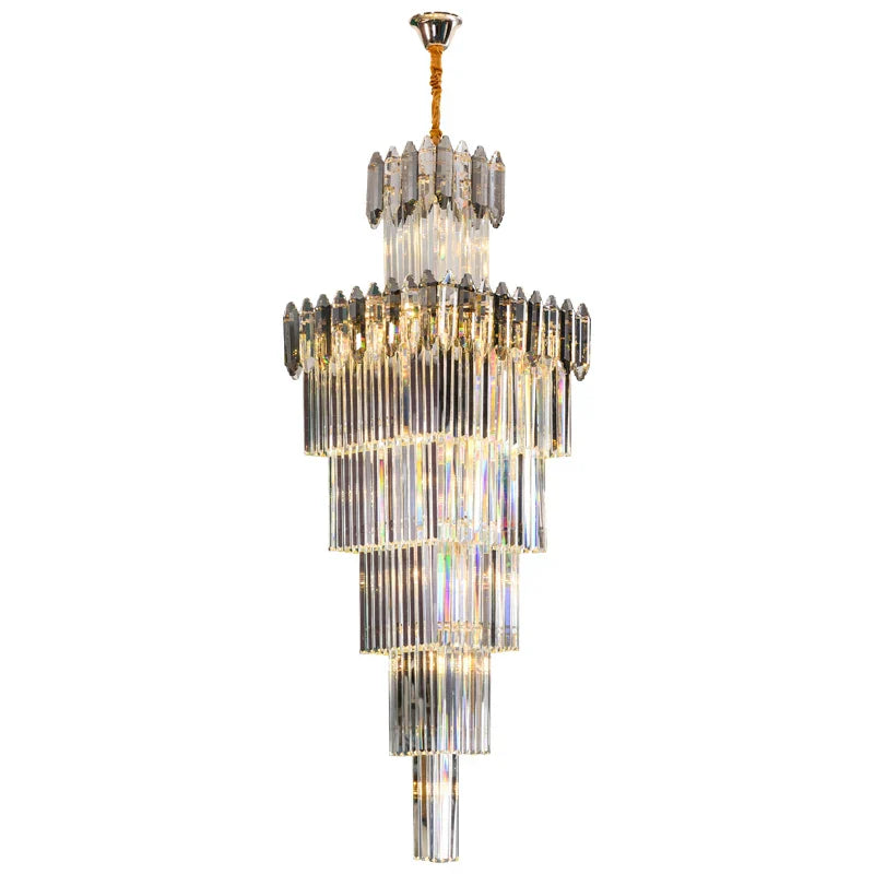 DecorBites™ Crystal Chandelier: Luxury Lighting for Living Room, Villa, Exhibition Hall