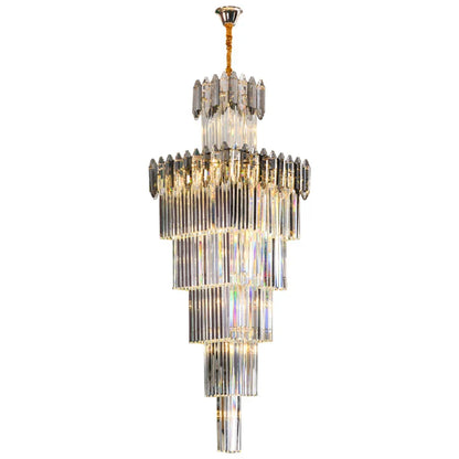 DecorBites™ Crystal Chandelier: Luxury Lighting for Living Room, Villa, Exhibition Hall