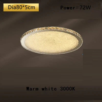DecorBites™ Crystal Round Ceiling Lamp Elegant LED Lighting for Bedroom & Living Room