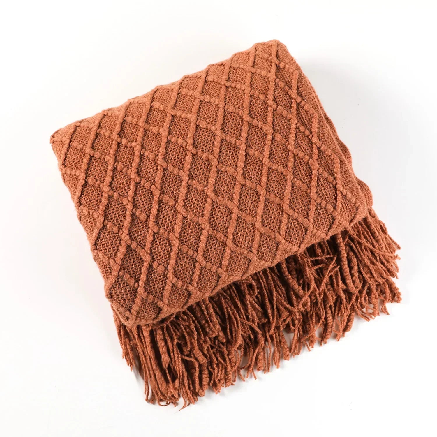 Pineapple Knit Throw Blanket