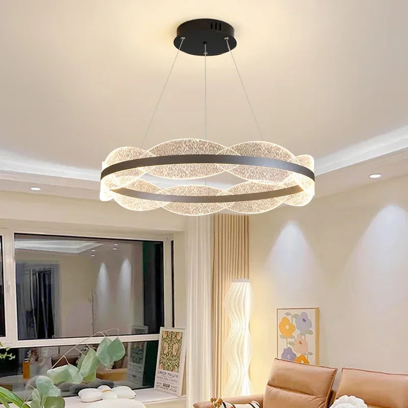 DecorBites™ Crystal Chandelier LED Pendant Light 2023 New Nordic Living Room Bedroom Decor