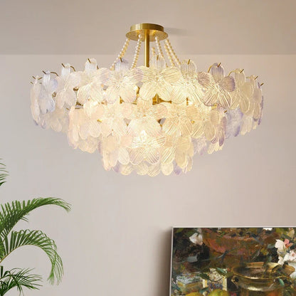 DecorBites™ Leafless Crystal Chandelier: Modern French Living Room & Bedroom Lighting