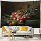 Decobites European Still Life Oil Painting Tapestry Wall Hanging for Aesthetic Room Decor