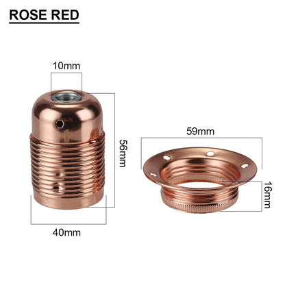 DecorBites™ Industrial Metal Lamp Base Holder E26 E27 Light Sockets for Pendant Shade