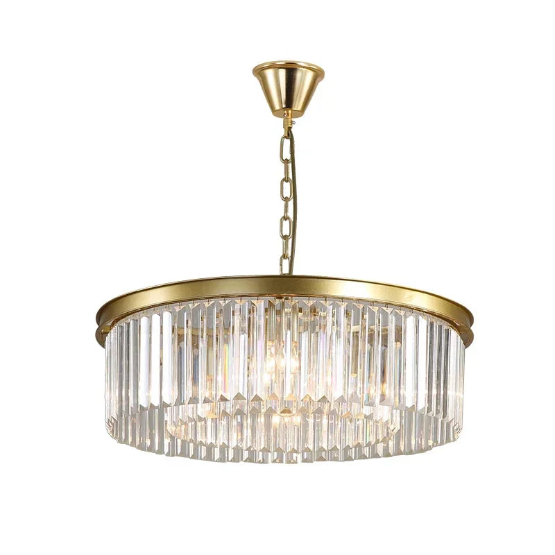 Decorbites™ Lámparas Colgantes de Cadena con Cristales de Metal Negro Dorado