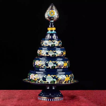 DecorBites™ Cloisonné Manda Pan Eight Auspicious Tea Pan