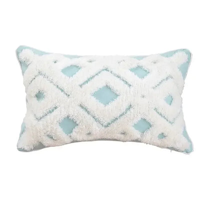 غطاء وسادة DecorBites™‎ بتصميم هندسي مزخرف بشراشيب - غطاء وسادة مصنوع يدويًا بتصميم بوهو شيك