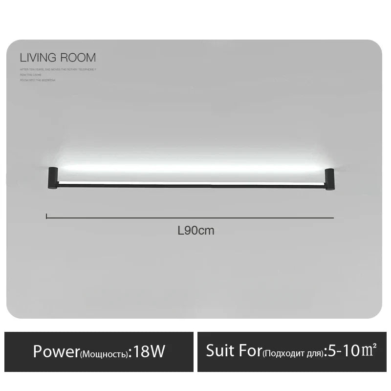 DecorBites™ Black Bar Linear Wall Light for Living and Dining Room Lighting