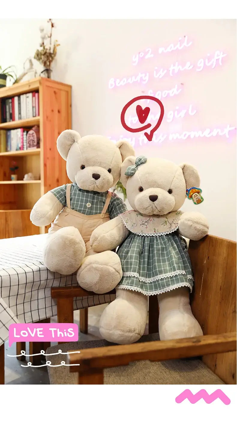 Decorbites™ Juguetes de Peluche de Oso Pareja de 80 cm Regalo de Navidad