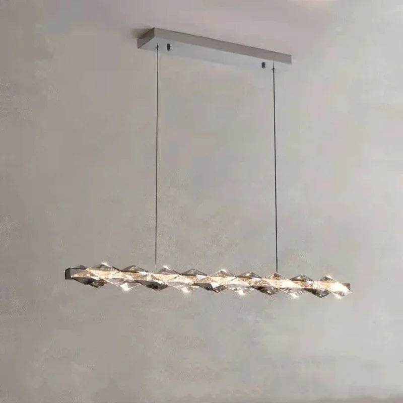 DecorBites™ Crystal Ring Chandelier: Modern Dimmable LED Ceiling Fixture