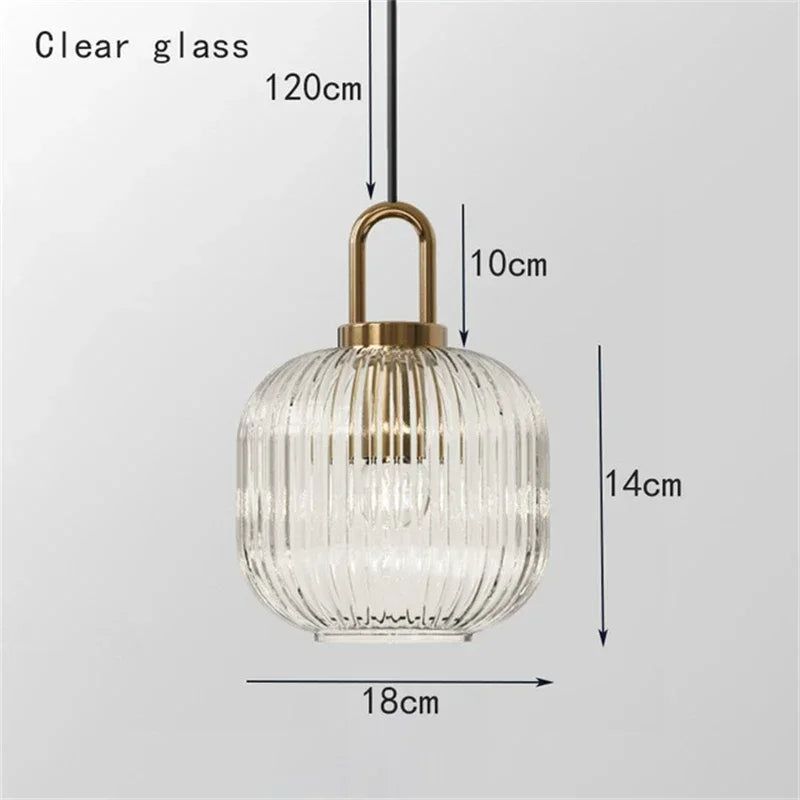 DecorBites™ Glass Stripe LED Pendant Lights for Stylish Indoor Home Decor