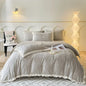 Decobites Milk Velvet Carving Bedding Set - Single to King Size Luxe Bed Linens