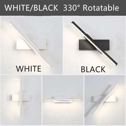 Lámpara de pared LED giratoria 360° DecorBites™ | Lámpara de interior de aluminio para dormitorio